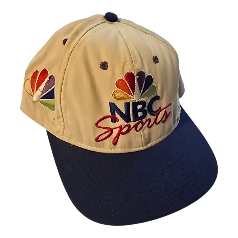 Vintage 90s‎ Y2K Sports Specialties NBC Sports Snapback Hat  Poly Cotton Blend